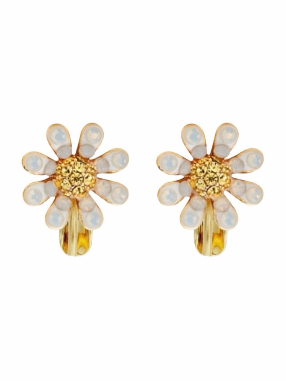KATE SPADE • Dazzling Daisies Clip On Earrings